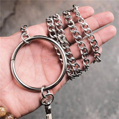 Badass Men's Womens Silver Ring  Pants Chain Long Wallet Chain Biker Wallet Chain For Men - imessengerbags