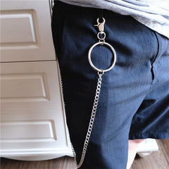 Badass Men's Womens Silver Ring  Pants Chain Long Wallet Chain Biker Wallet Chain For Men - imessengerbags