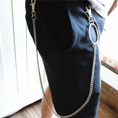 Badass Men's Womens Silver Ring  Pants Chain Long Wallet Chain Biker Wallet Chain For Men - imessengerbags