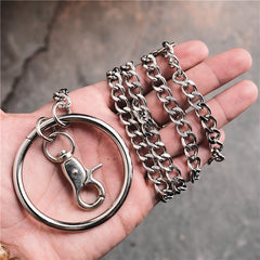 Badass Men's Womens Silver Ring  Pants Chain Long Wallet Chain Biker Wallet Chain For Men - imessengerbags