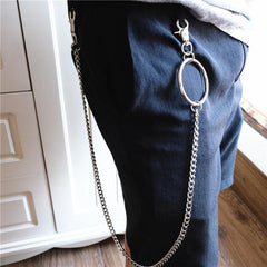 Badass Men's Womens Silver Ring  Pants Chain Long Wallet Chain Biker Wallet Chain For Men - imessengerbags