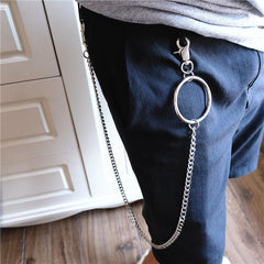 Badass Men's Womens Silver Ring  Pants Chain Long Wallet Chain Biker Wallet Chain For Men - imessengerbags