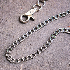 Badass Men's Womens Silver Ring  Pants Chain Long Wallet Chain Biker Wallet Chain For Men - imessengerbags