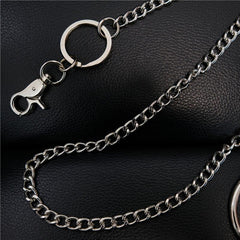 Fashion Womens Mens Silver Ring Simple Long Wallet Chain Pants Chain Biker Wallet Chain For Men
