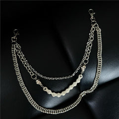 Badass Men's Punk Triple Long Wallet Chain Pants Chain Biker Wallet Chain For Men - imessengerbags