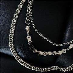Badass Men's Punk Triple Long Wallet Chain Pants Chain Biker Wallet Chain For Men - imessengerbags