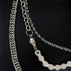 Badass Men's Punk Triple Long Wallet Chain Pants Chain Biker Wallet Chain For Men - imessengerbags