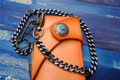 Badass Men's Skull Feather Pendant Wallet Chain Long Pants Chain Biker Wallet Chain For Men - imessengerbags