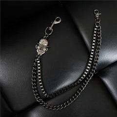 Badass Men's Black Wallet Chain Pants Chain Long Biker Wallet Chain For Men - imessengerbags