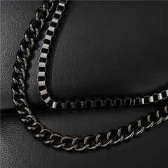Badass Men's Black Wallet Chain Pants Chain Long Biker Wallet Chain For Men - imessengerbags