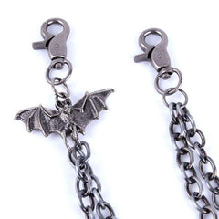 Badass Men's Silver Bat Double Pants Chain Punk Wallet Chain For Men - imessengerbags