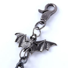 Badass Men's Silver Bat Double Pants Chain Punk Wallet Chain For Men - imessengerbags