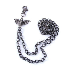 Badass Men's Silver Bat Double Pants Chain Punk Wallet Chain For Men - imessengerbags