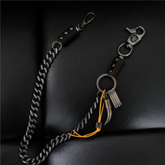 Cool Men's Silver Skull Long Wallet Chain Pants Chain Biker Wallet Chain For Men - imessengerbags