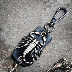 Badass Men's Silver Scorpion Long Pants Chain Punk Biker Wallet Chain For Men - imessengerbags