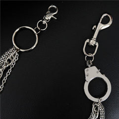 Cool Men's Silver Triple Fashion Long Punk Biker Wallet Chain Pants Chain For Men - imessengerbags