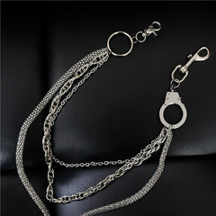 Cool Men's Silver Triple Fashion Long Punk Biker Wallet Chain Pants Chain For Men - imessengerbags