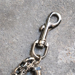 Badass Men's Silver Triple screw bolt Pants Chain Wallet Chain For Men - imessengerbags