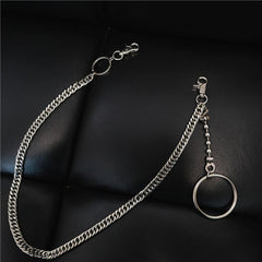 Badass Men's Womens Long Silver Wallet Chain Pants Chain Biker Wallet Chain For Men - imessengerbags
