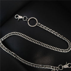 Badass Men's Womens Long Silver Wallet Chain Pants Chain Biker Wallet Chain For Men - imessengerbags