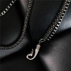 Badass Mens Leather Skull Key Chain Long Pants Chain Biker Wallet Chain For Men - imessengerbags