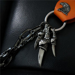 Badass Mens Eagle Double Key Long Biker Pants Chain Wallet Chain For Men - imessengerbags
