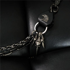 Badass Mens Eagle Double Key Long Biker Pants Chain Wallet Chain For Men - imessengerbags