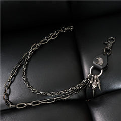 Badass Mens Eagle Double Key Long Biker Pants Chain Wallet Chain For Men - imessengerbags
