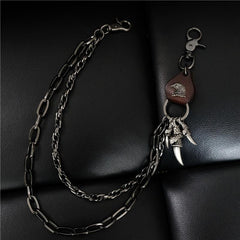 Badass Mens Eagle Double Key Long Biker Pants Chain Wallet Chain For Men - imessengerbags