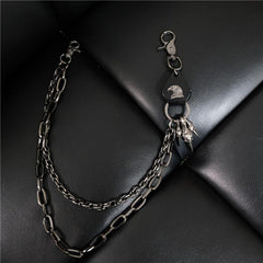 Badass Mens Eagle Double Key Long Biker Pants Chain Wallet Chain For Men - imessengerbags