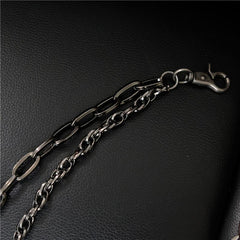 Badass Mens Eagle Double Key Long Biker Pants Chain Wallet Chain For Men - imessengerbags