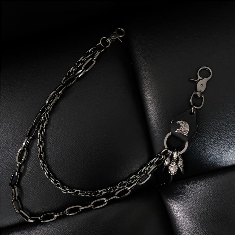 Badass Mens Eagle Double Key Long Biker Pants Chain Wallet Chain For Men - imessengerbags