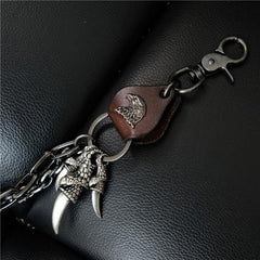 Badass Mens Eagle Double Key Long Biker Pants Chain Wallet Chain For Men - imessengerbags