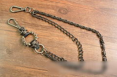 Badass Mens Double Stainless steel Biker Wallet Chain Pants Chain For Men - imessengerbags