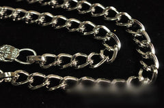 Badass Mens Silver Long Stainless steel Cross Key Chain Pants Chain Wallet Chain For Men - imessengerbags
