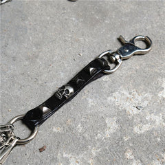 Badass Mens Skull Double Stainless steel Key Chain Long Pants Chain Wallet Chain For Men - imessengerbags