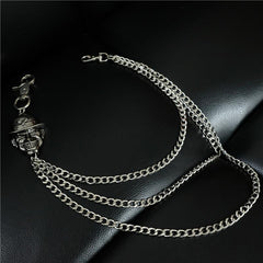 Badass Mens Smiley Face Head Stainless Key Chain Pants Chain Wallet Chain For Men - imessengerbags