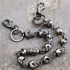 Badass Silver Skull Pants Chain Mens Biker Wallet Chain Wallet Chain For Men - imessengerbags