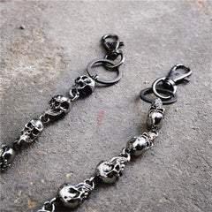 Badass Silver Skull Pants Chain Mens Biker Wallet Chain Wallet Chain For Men - imessengerbags