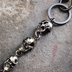 Badass Silver Skull Pants Chain Mens Biker Wallet Chain Wallet Chain For Men - imessengerbags