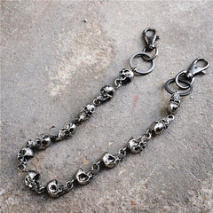 Badass Silver Skull Pants Chain Mens Biker Wallet Chain Wallet Chain For Men - imessengerbags