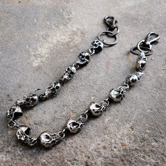 Badass Silver Skull Pants Chain Mens Biker Wallet Chain Wallet Chain For Men - imessengerbags