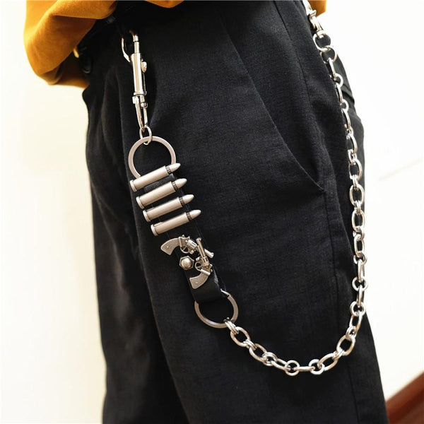Badass Punk Bullet Mens Pants Chain Long Wallet Chain Fashion  Key Chain For Men - imessengerbags