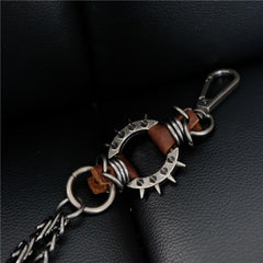 Badass Punk Mens Double Long Biker Wallet CHain Pants CHain Wallet Chain For Men - imessengerbags