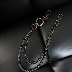 Badass Punk Mens Double Long Biker Wallet CHain Pants CHain Wallet Chain For Men - imessengerbags