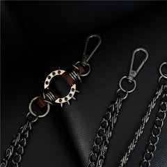Badass Punk Mens Double Long Biker Wallet CHain Pants CHain Wallet Chain For Men - imessengerbags