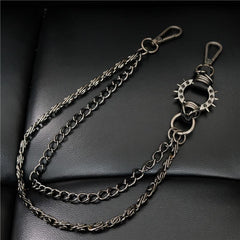 Badass Punk Mens Double Long Biker Wallet CHain Pants CHain Wallet Chain For Men - imessengerbags
