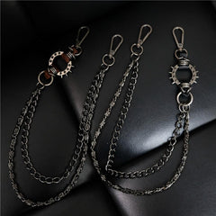 Badass Punk Mens Double Long Biker Wallet CHain Pants CHain Wallet Chain For Men - imessengerbags