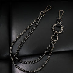 Badass Punk Mens Double Long Biker Wallet CHain Pants CHain Wallet Chain For Men - imessengerbags