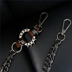 Badass Punk Mens Double Long Biker Wallet CHain Pants CHain Wallet Chain For Men - imessengerbags
